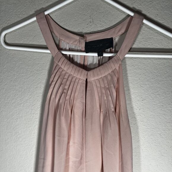 Anthropologie Sunday In Brooklyn Peach Chiffon Halter Cami Tank Top Lined Size M - Picture 2 of 7